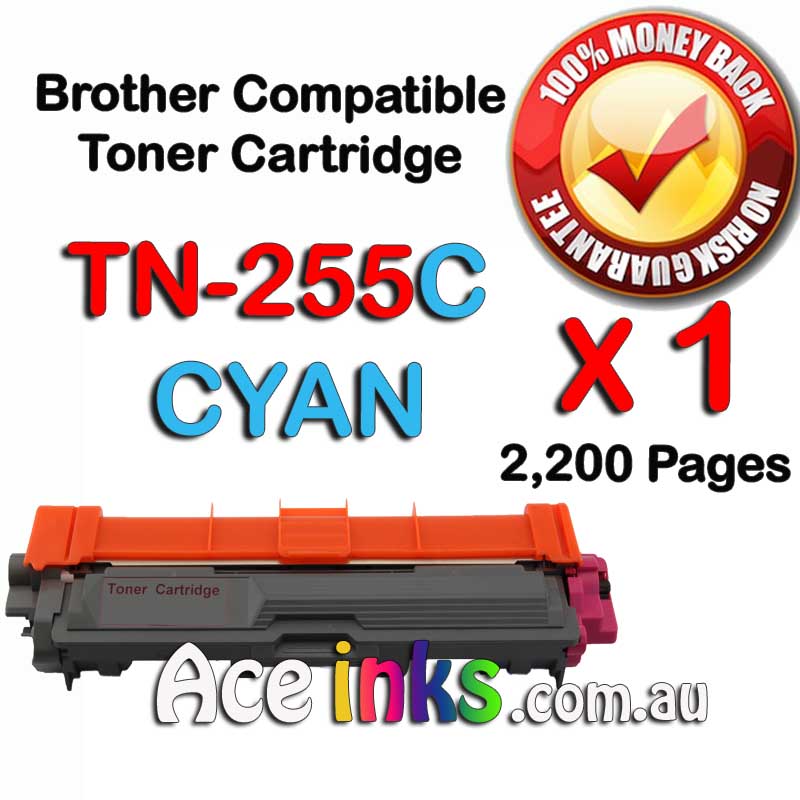 Compatible Brother Toner TN-255C CYAN Toner Cartridge